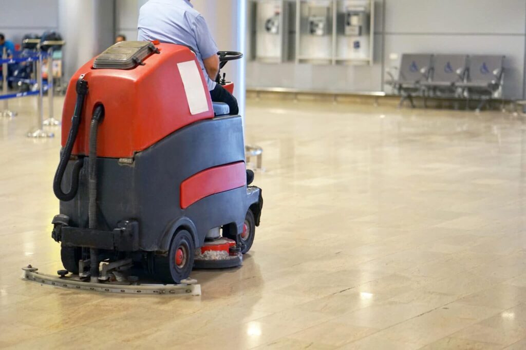 maquinaria de limpieza de aeropuertos